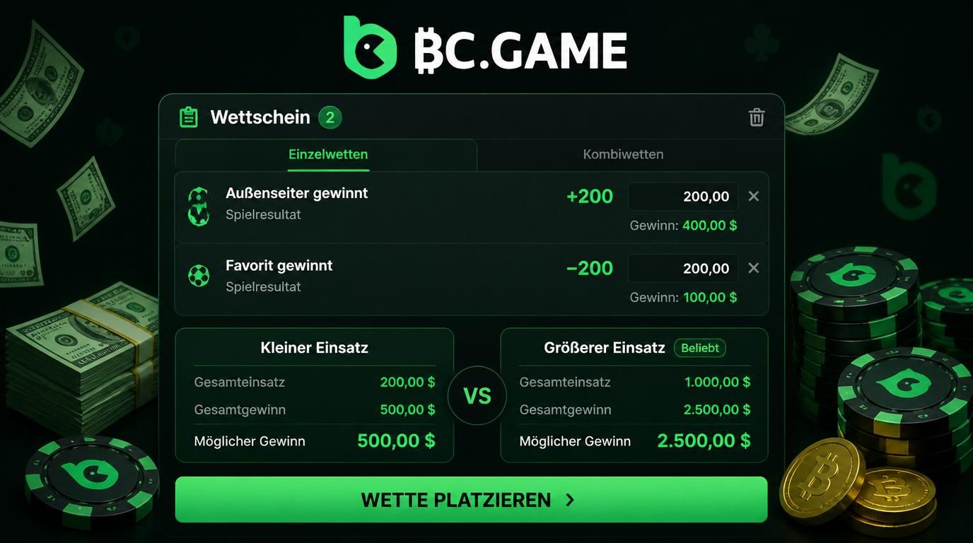 American Odds mit Plus und Minus deutlich